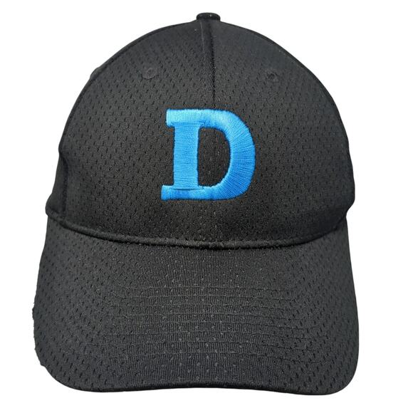 D Logo Strapback Baseball Cap Black One Size Adjustable Augusta Sportswear - Picture 1 of 9
